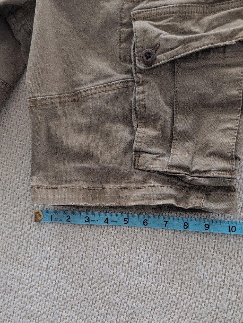 American Eagle Flex Khaki Cargo Shorts Men's 30 Utility Pockets Relaxed Fit - Picture 16 of 16
